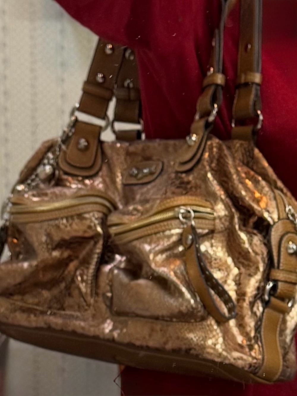 KathyVanZeeland Satchel Handbag
EXC. Cond/See pics for size Orig $99 SELL:  $25